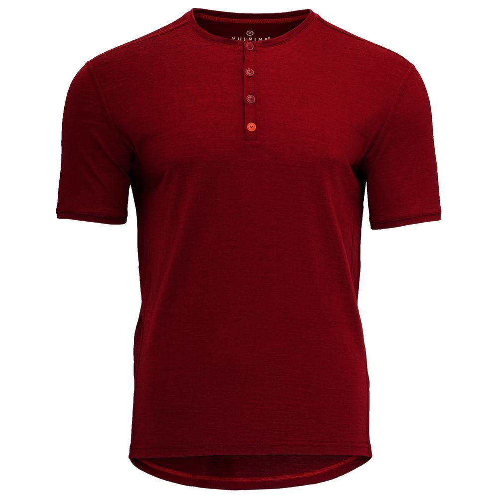 Mens Merino Henley (Biking Red) Vulpine