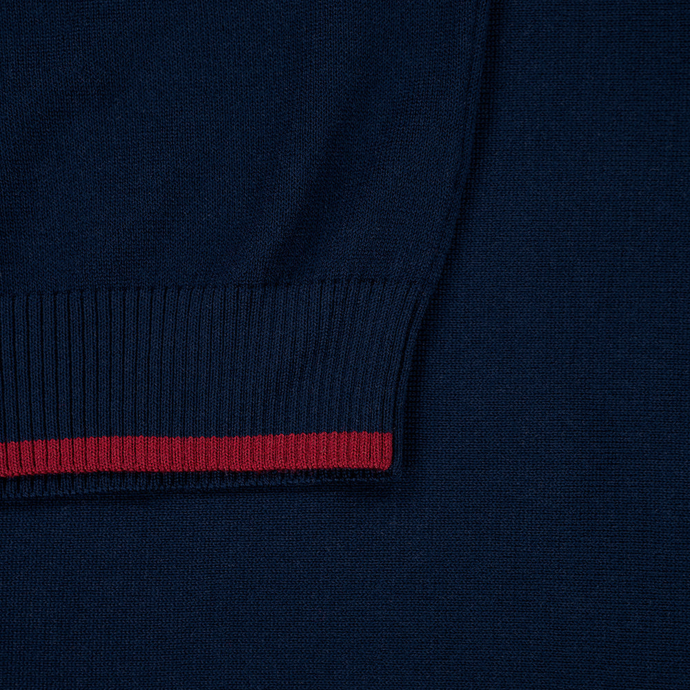 Vulpine | Mens Merino Lux V-Neck Sweatshirt (Navy)