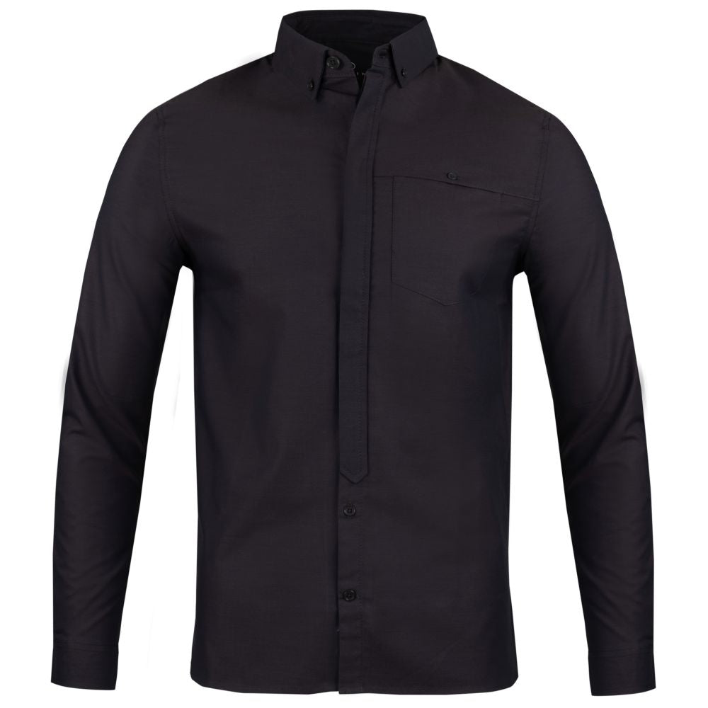 Vulpine Mens Vauxhall Cotton/Merino Shirt (Charcoal)