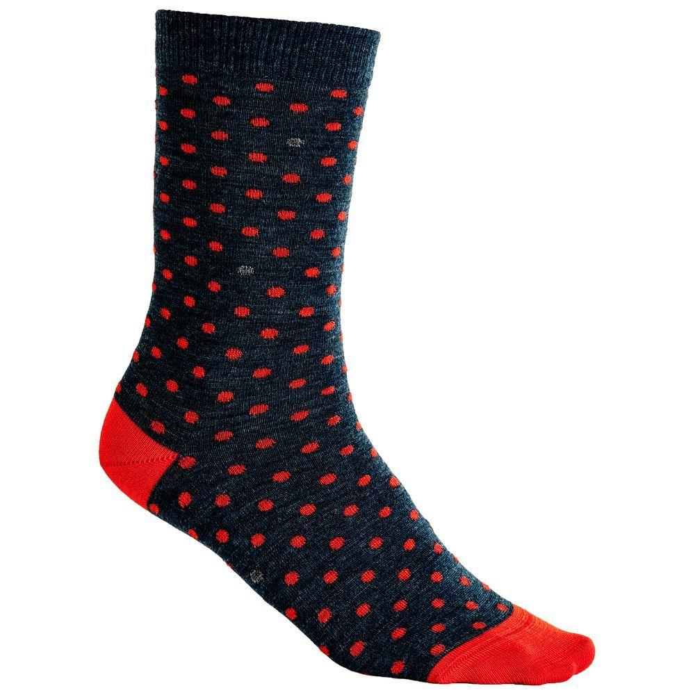 Vulpine | Mid Merino Blend Polka Dot Socks (Petrol/Atomic Red)