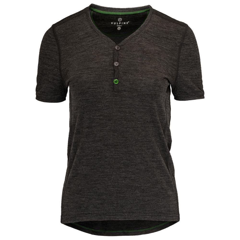 Womens Merino Henley (Charcoal Melange) Vulpine