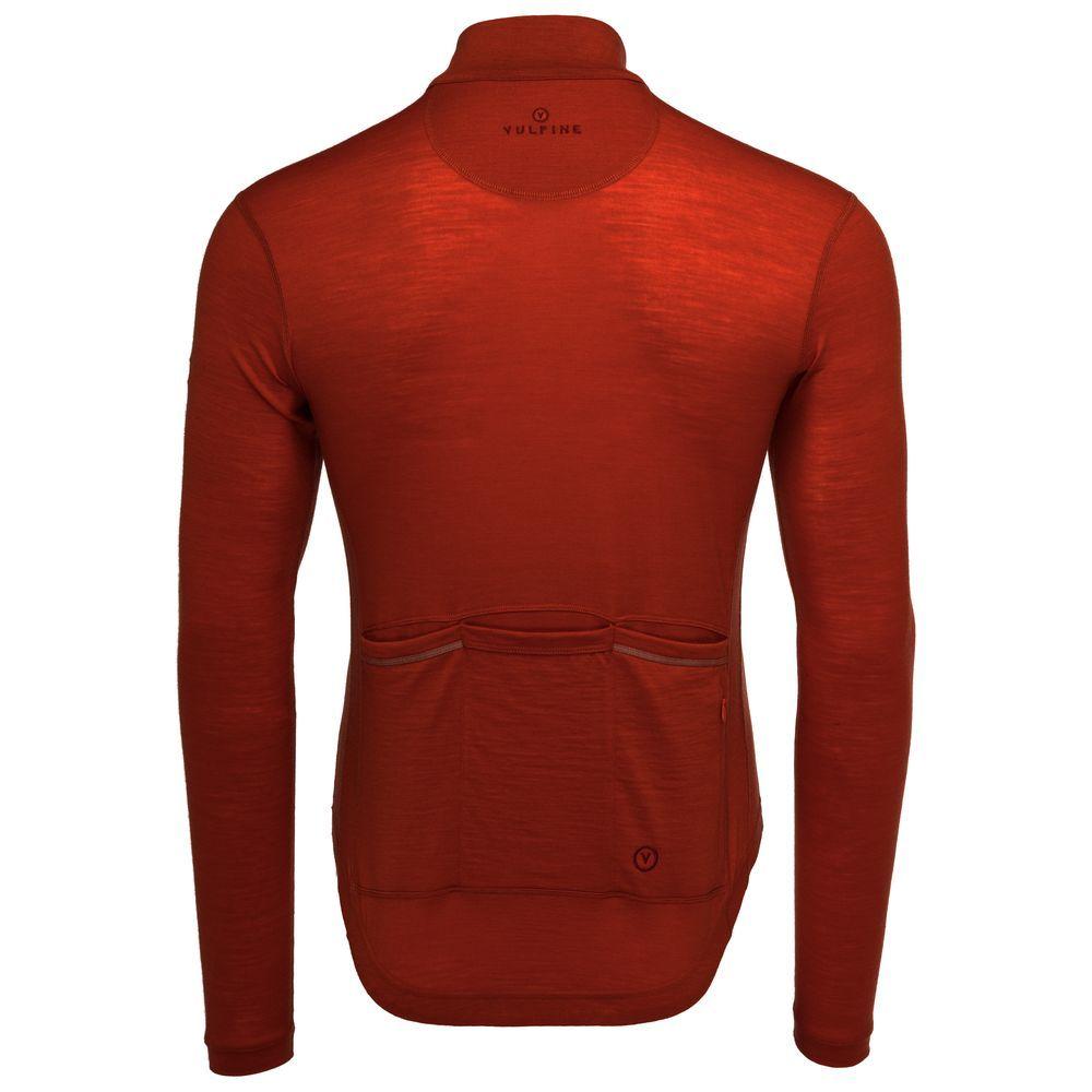 Vulpine | Mens Alpine Merino Blend Long Sleeve Jersey (Burnt Orange/Biking Red)