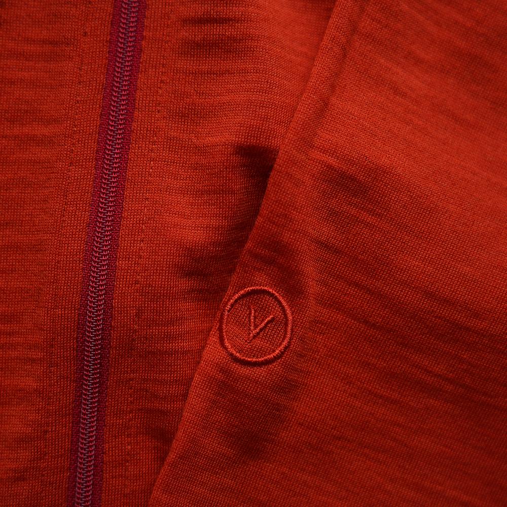 Vulpine | Mens Alpine Merino Blend Long Sleeve Jersey (Burnt Orange/Biking Red)