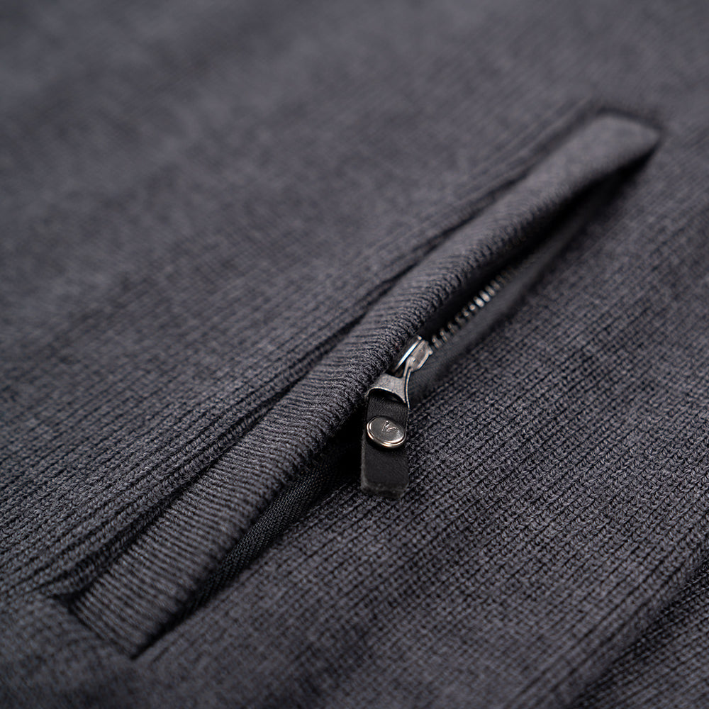 Vulpine | Mens Merino Blend Lux Zip Jacket (Charcoal)