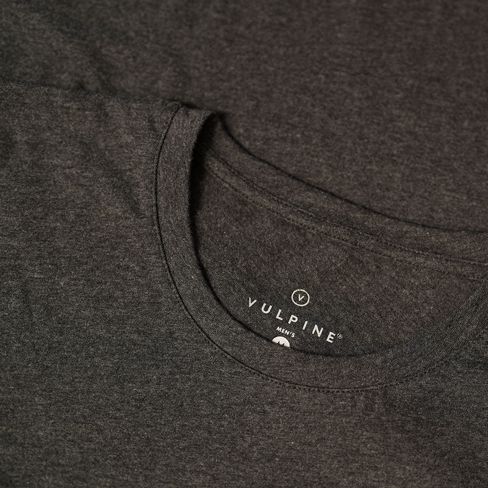Vulpine | Mens Strada Organic Cotton T-Shirt (Charcoal Melange)