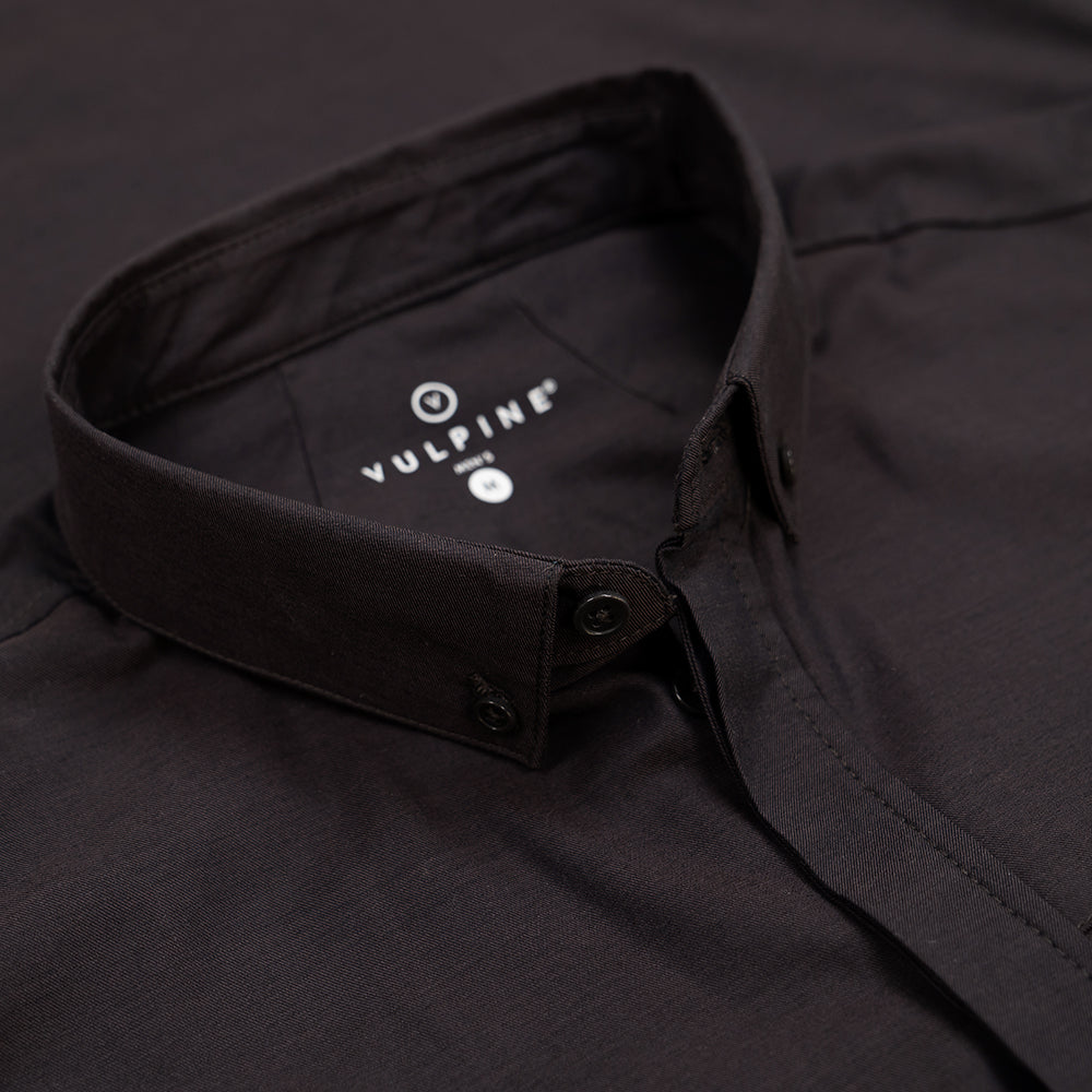Vulpine | Mens Vauxhall Cotton/Merino Shirt (Charcoal)