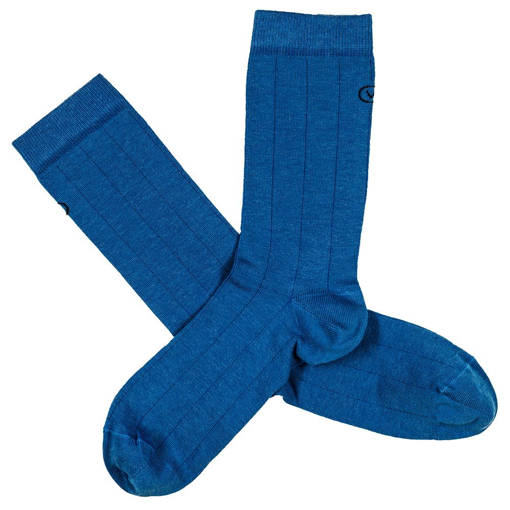 Vulpine | Mid Cotton-Cashmere Socks (Boxall Blue)
