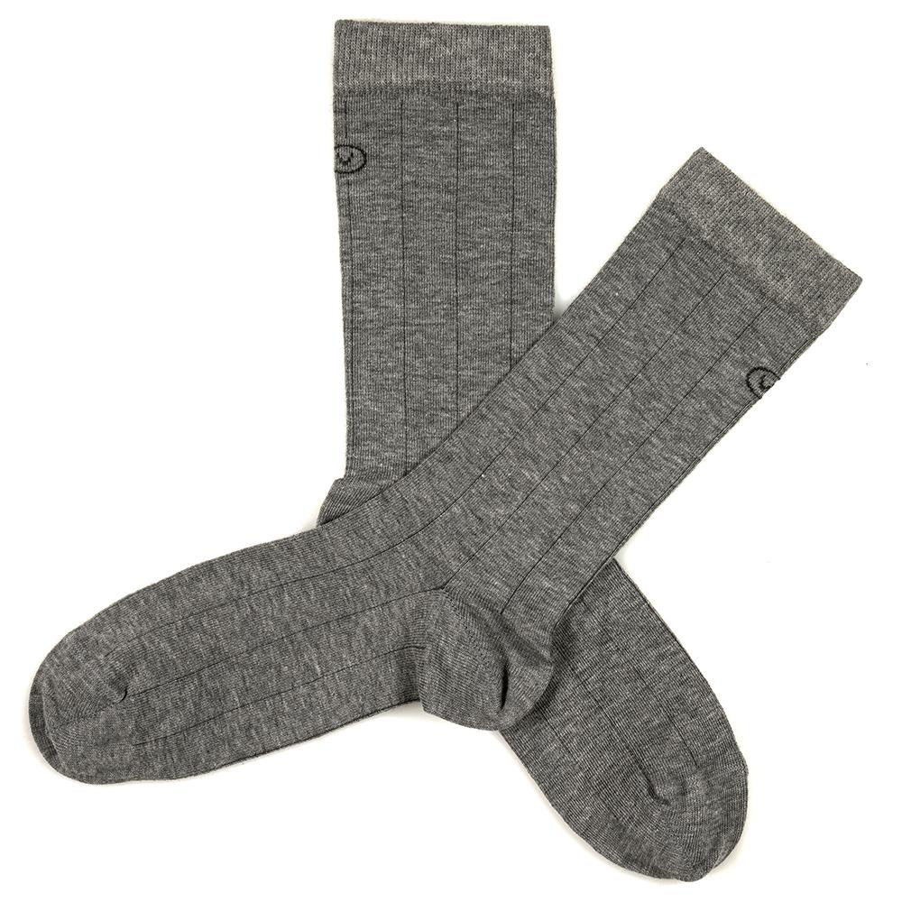 Vulpine | Mid Cotton-Cashmere Socks (Grey Heather)