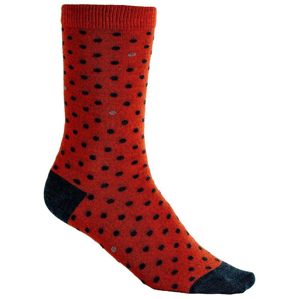 Vulpine | Mid Merino Blend Polka Dot Socks (Burnt Orange/Petrol)