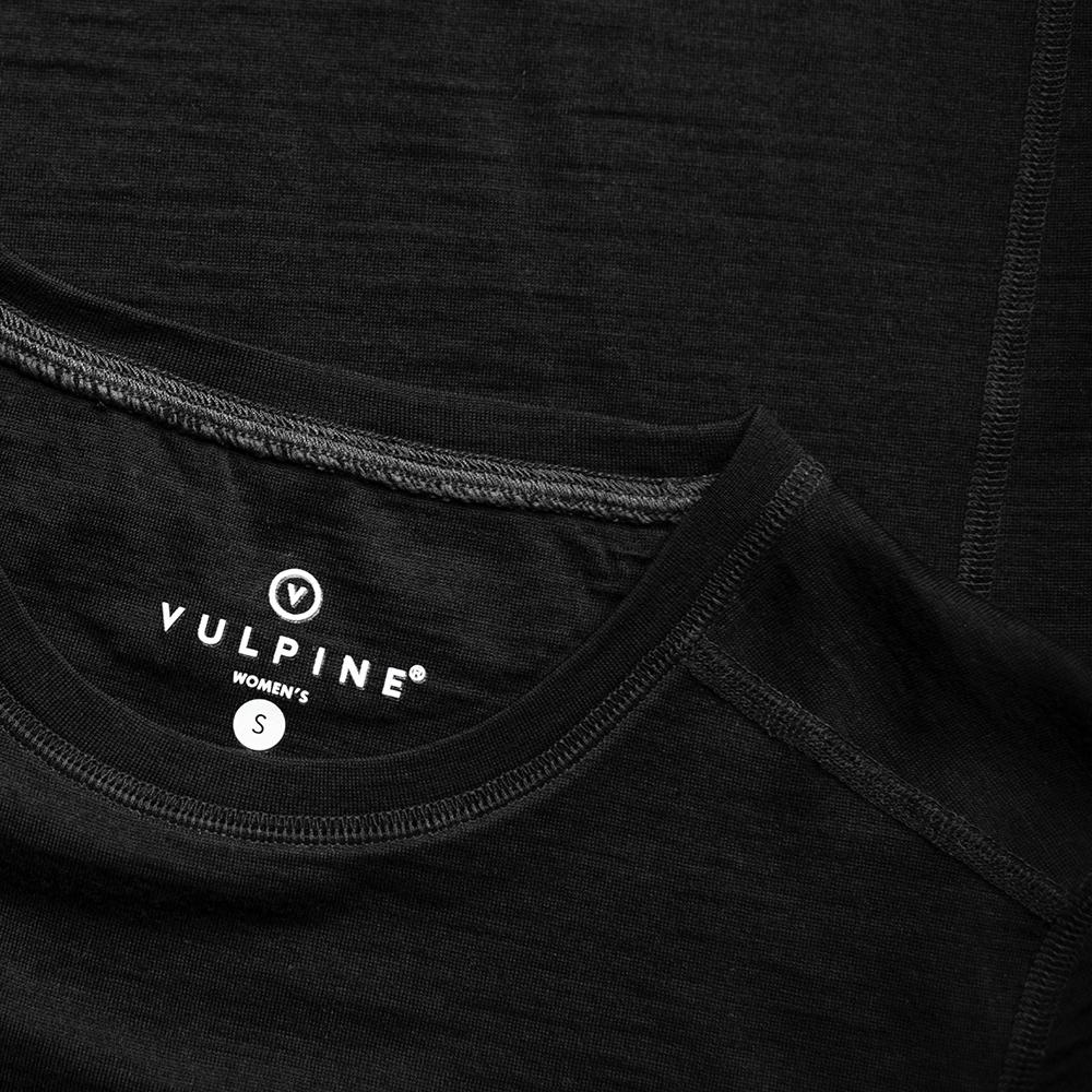 Vulpine | Womens Merino Long Sleeve Crew (Black)