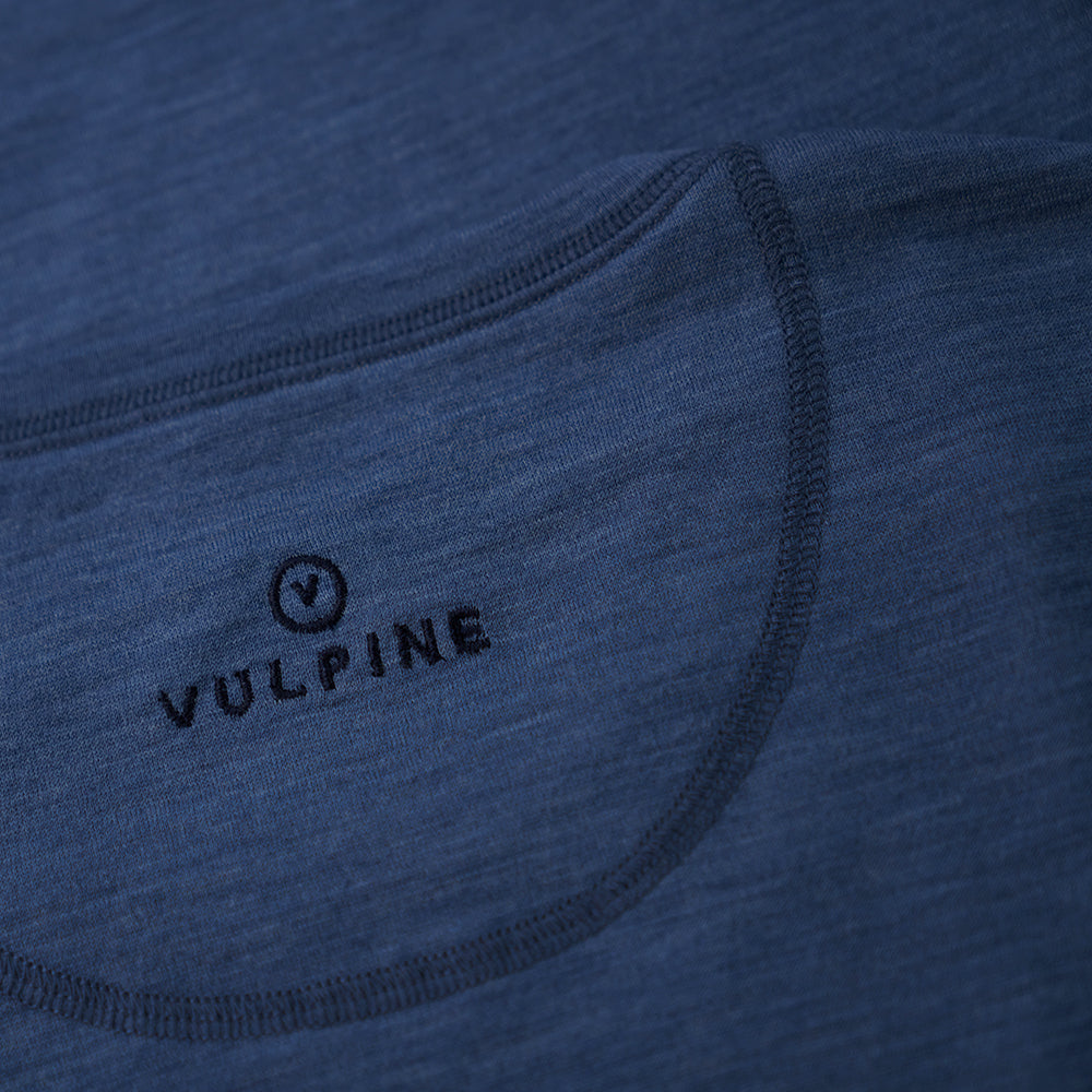 Vulpine | Womens Merino Long Sleeve Crew (Denim)