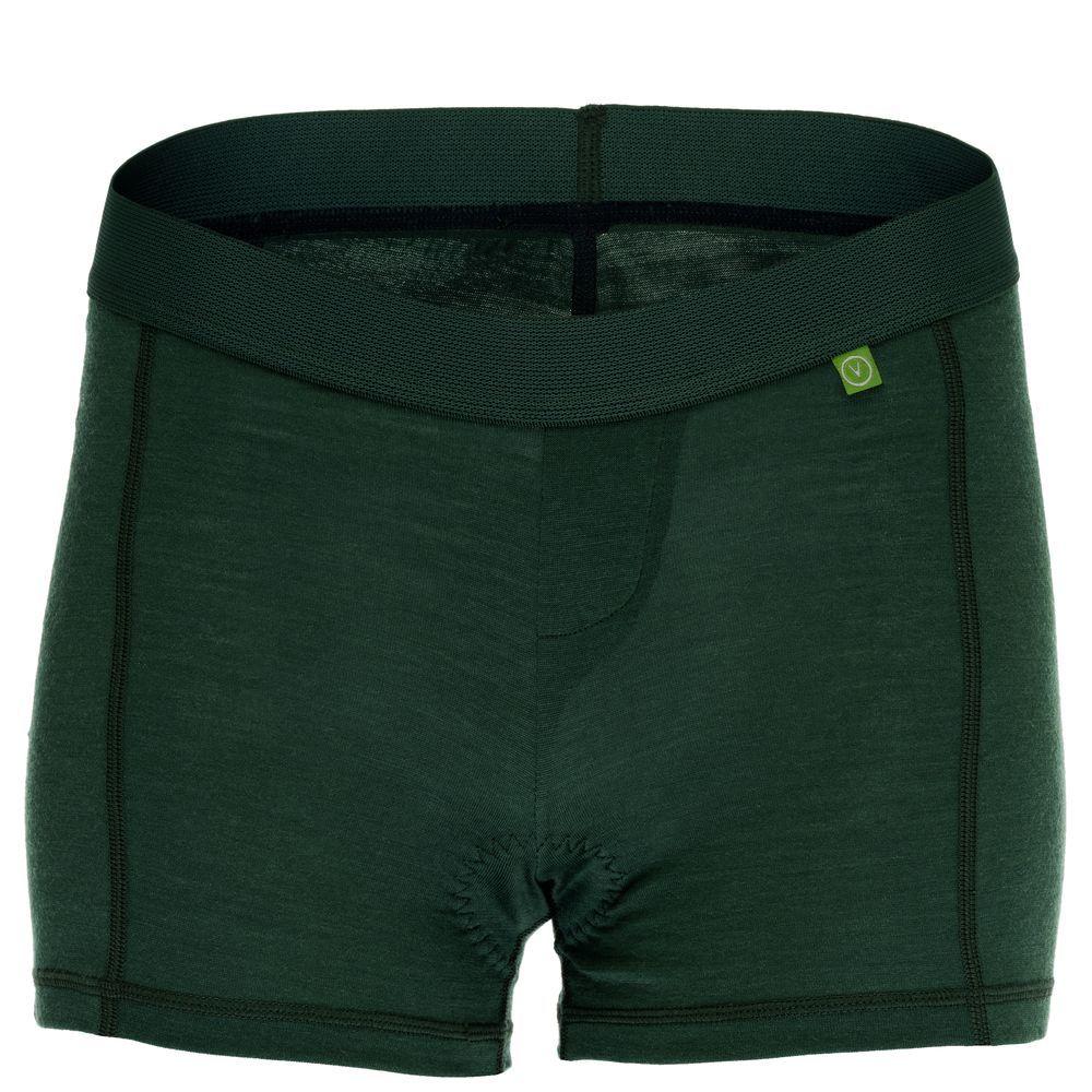 Vulpine | Womens Merino Padded Boy Shorts (Forest Green)