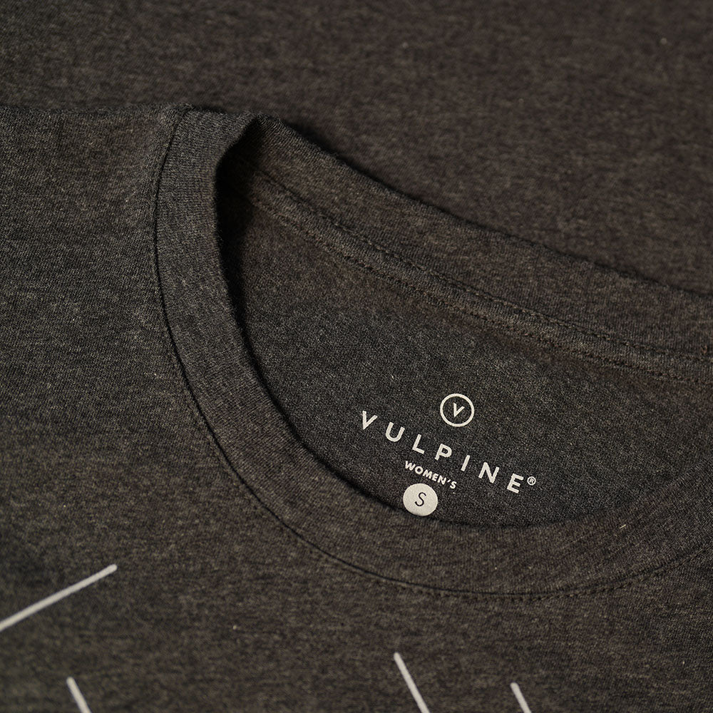 Vulpine | Womens Strada Organic Cotton T-Shirt (Charcoal Melange)
